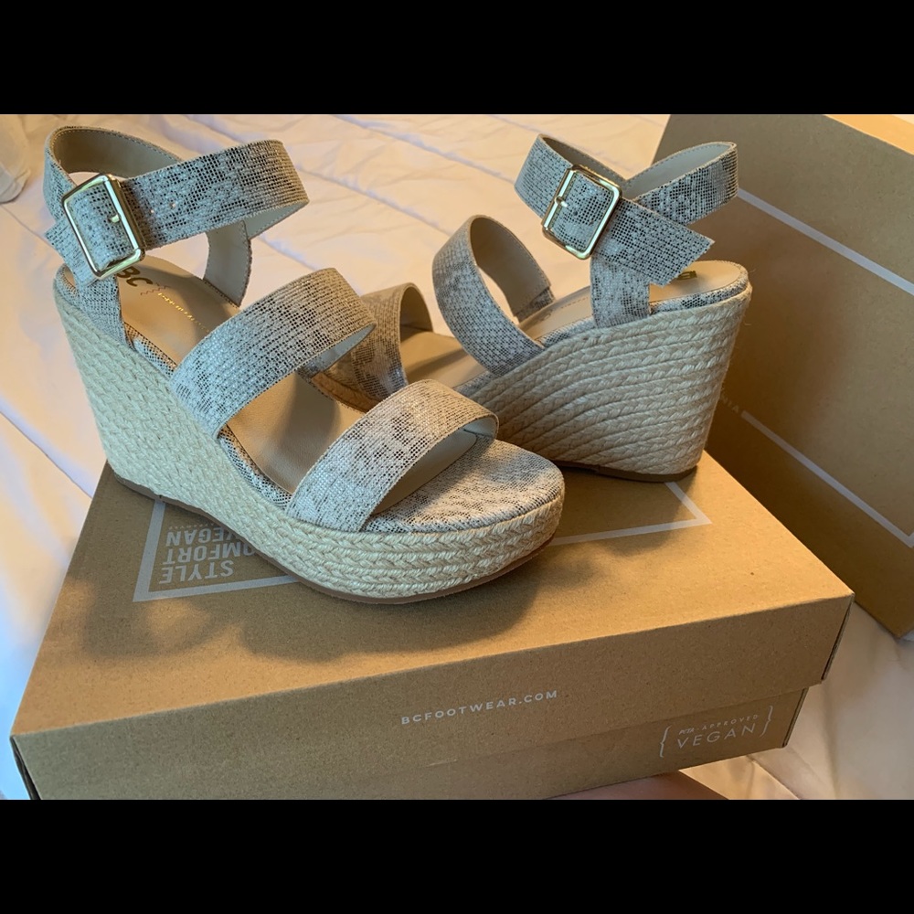 BC Footwear “Snack Bar Wedge Sandals”